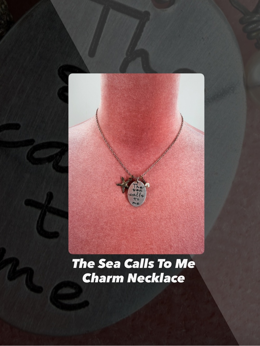 EUC The Sea Calls To Me Charm Necklace